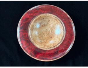 Shallow Bowl with Red Border