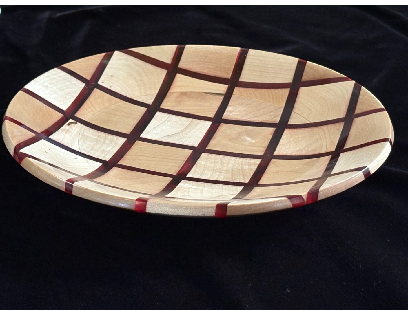Segmented red resin dish 